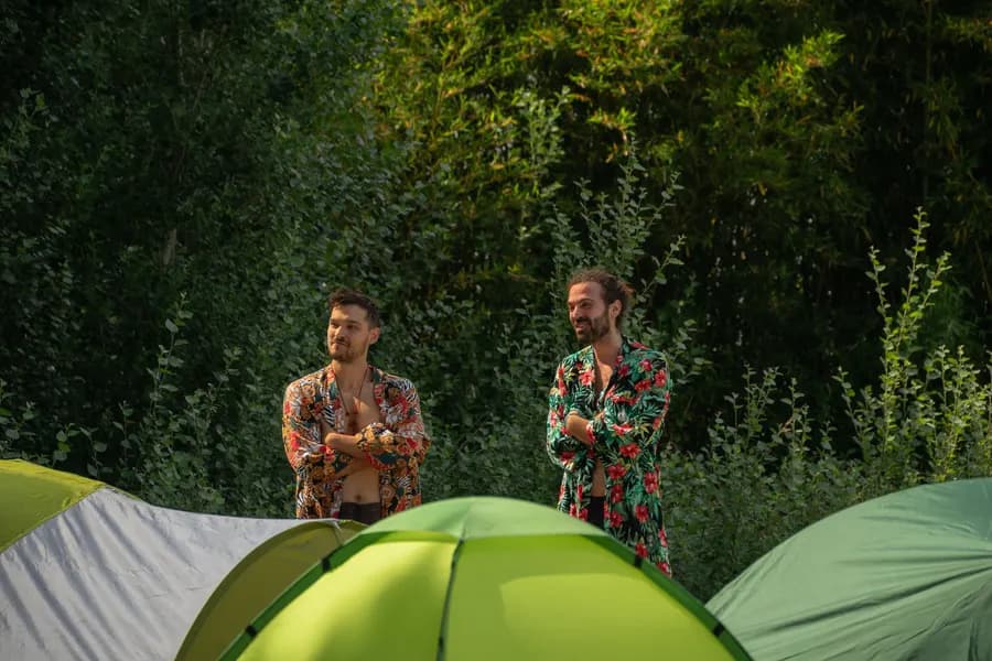 Pre-pitched tents ready for you to arrive and rest